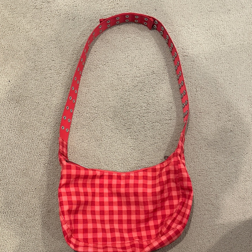 Red Gingham Shoulder Bag